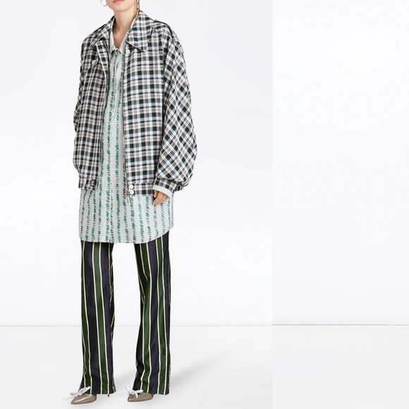 Burberry Scribble Stripe Print Shirt Silk Blend 10 - Picture 1 of 15
